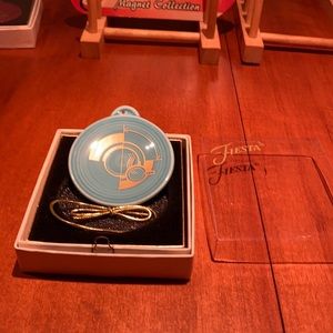 2009 Fiestaware HLCCA membership ornament in turquoise